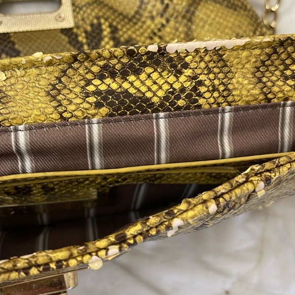 Steve Madden Python-Style Bag | Gold - Picture 10 of 12